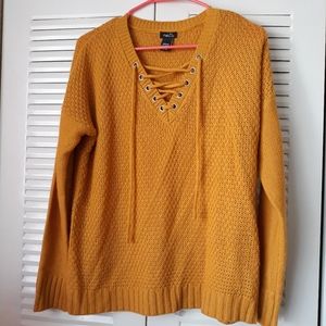 Rue 21 sweater, size M, color yellow.